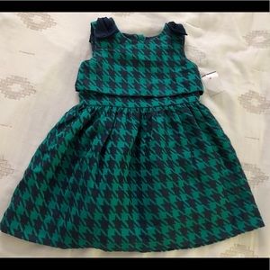 New Cat & Jack girls 4T green/ navy dress